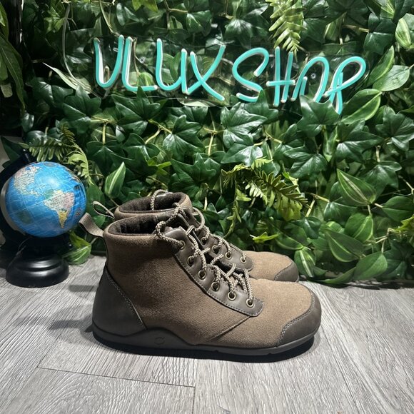 Xero Shoes Men\'s Size 8 US EUC Denver Brown Canvas Zero Drop Minimalist Boots